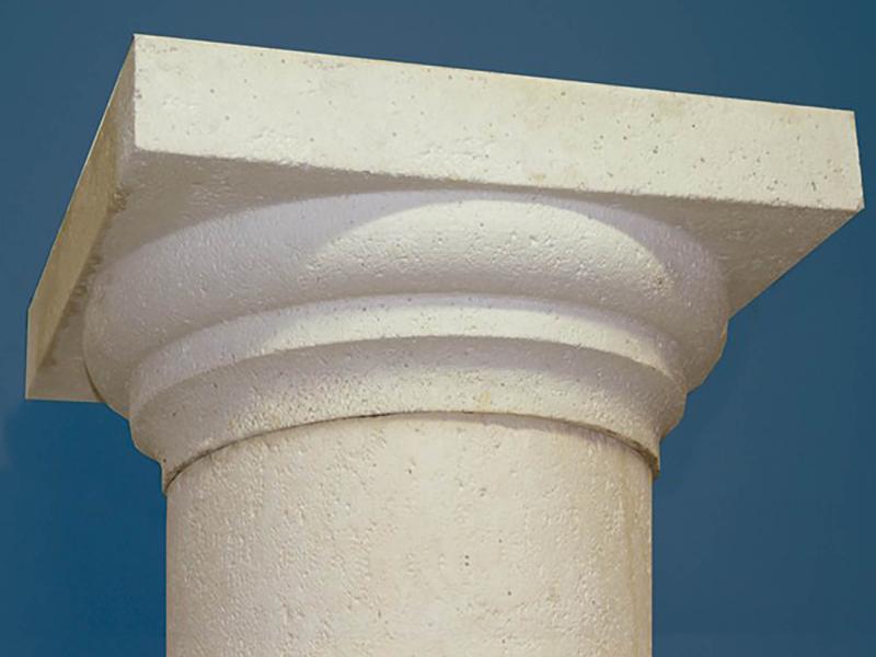 Pilier rond pierre reconstituée Poupelin
